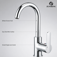 Robinet de cuisine moderne en acier inoxydable à poignée unique pour eau potable, purificateur d'eau pour hôtel, appartement, bureau, restaurant, bar