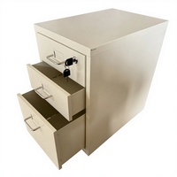 Armoire en acier moderne verrouillable à 3 tiroirs |   Coffre de rangement autoportant pour la maison, le bureau, la chambre, l'atelier et la cuisine