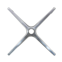 Trou central en gros d'usine Dia50mm Base en alliage d'aluminium à quatre étoiles pour base de chaise de bureau Base de chaise de maison
