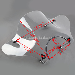 Pare-brise TCMT XF110601 7/8\" pour <span class=keywords><strong>Kawasaki</strong></span> Vulcan VN500 <span class=keywords><strong>750</strong></span> 800 900 1500 1600 <span class=keywords><strong>2000</strong></span> - Product Image 2