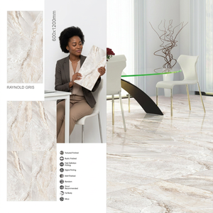 Dalles de porcelaine grand format 600x1200mm Royal Satvario, finition brillante polie - Product Image 2