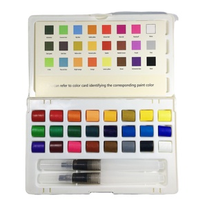Ensemble de peinture à l'<span class=keywords><strong>aquarelle</strong></span> Portable, pour voyage, avec pinceaux à eau, Palette de mélange, 12/24/3648, <span class=keywords><strong>aquarelle</strong></span> résistante - Product Image 3