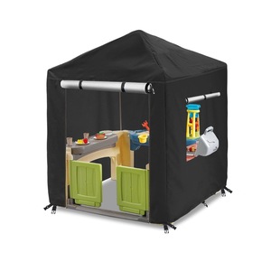 Housse de maisonnette pour enfants en tissu Oxford, 142x142x153cm, protection extérieure imperméable pour les enfants de 3 à 8 ans - Product Image 3