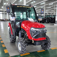 Tracteur agricole compact diesel 4x4 50 CV 80 CV avec chargeur pour l'agriculture et les opérations sur le terrain