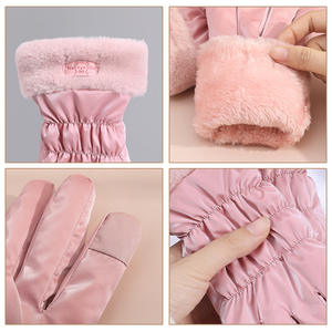 Moda bonito mulheres meninas inverno luvas quentes ao ar livre pelúcia quente engrossar luva - Product Image 4