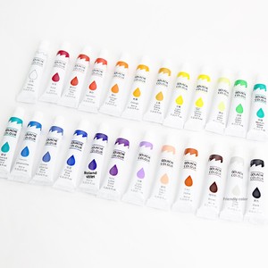 Peinture <span class=keywords><strong>Gouache</strong></span> 24 Couleurs – Lot de 6 ml chacune en Tubes Aluminium-Plastique – Non Toxique – Idéal pour l'Art sur Papier/Verre pour Étudiants - Product Image 4