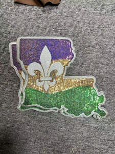 Новая нашивка-аппликация <span class=keywords><strong>2026</strong></span> года: блестящий розовый бантик с пайетками в форме рака, пришивная или термоклеевая, для декора одежды на Марди Гра, вышитые пайетками нашивки - Product Image 5