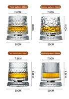Set Gelas Whiskey Mewah 10oz, 2 Buah, Gelas Putar untuk Old Fashioned, Scotch/Bourbon/Whiskey, Transparan, untuk Bar, Pesta, dan Penggunaan di Rumah