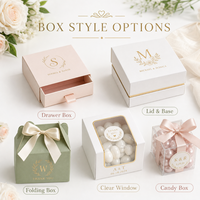 Boîtes à dragées personnalisées haut de gamme en carton rigide pour mariage, avec logo, pour invités, cadeaux de fête, en gros
