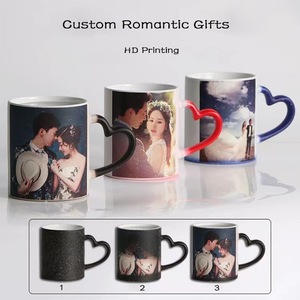 Tazas de 11 oz con Logotipo Personalizable, Fabricantes al por Mayor, Taza con Diseño de Corazón y <span class=keywords><strong>Estrella</strong></span>, Taza Mágica con Transferencia de Calor por Sublimación - Product Image 6