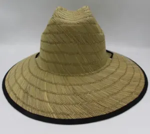 C Chapéu de cowboy de palha para homens safari com alça de queixo, chapéu de cowboy com aba larga e tapetes de grama, logotipo do cliente em promoção