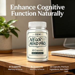 แคปซูล OEM Wholesale <span class=keywords><strong>Neur</strong></span> Mind Pro อาหารเสริมบำรุงสมองและระบบประสาทจากธรรมชาติ ช่วยเพิ่มความจำ ความจำเพาะ และความชัดเจนทางความคิด บรรจุ 60 แคปซูล - Product Image 3