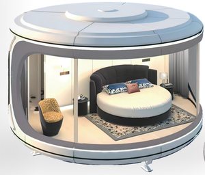 Capsule spatiale futuriste moderne, capsule spatiale circulaire mobile, pièce préfabriquée, maison modulaire prête à l'emploi, maisons portables de Chine - Product Image 1