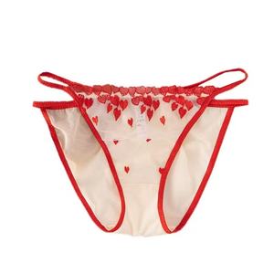 Culottes taille haute pour femmes, style string, en dentelle sexy brodée à motif floral, sans couture, respirantes, écologiques et à coupe haute - Product Image 5