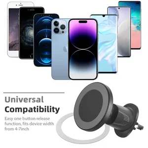 Factory Price Strong Magnetic Car Phone Mount Phone Holder For Car Air Vent With 20pcs N52 Magnet For IPhone 15/14/13/12 Series