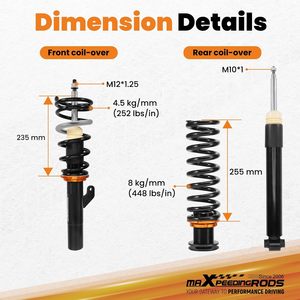 MaXpeedingrods <span class=keywords><strong>MXR</strong></span>-B1 Kit de Suspensión Delantera y Trasera con Amortiguadores para <span class=keywords><strong>BMW</strong></span> Serie 3/4 F30 F80 F32 F82 2011-2020 RWD - Product Image 6