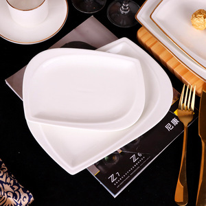 Wholesale Hotel Restaurant 16 24 Pcs White Porcelain Modern <b>Square</b> Bone China Portable Heat Resistant Dinnerware <b>Sets</b> - Product Image 5