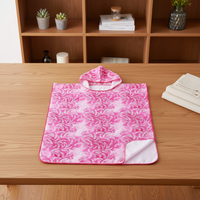 Serviette légère personnalisable en microfibre ultra-fine à capuche, rectangulaire, imprimée, en velours double face, séchage rapide et absorbante
