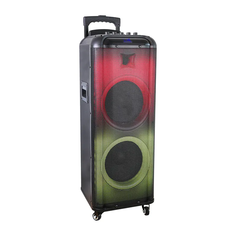 CQA Hot selling partybox 1000 speaker TWS blue tooth audio trolley speaker system with J BL Flame Light