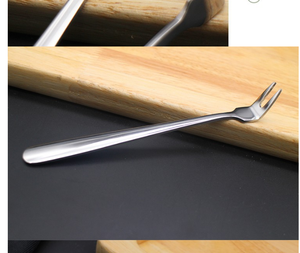 Tenedor para Aperitivos en Forma de L DFU5, Tenedor de Acero Inoxidable para Carne y Frutas - Product Image 5