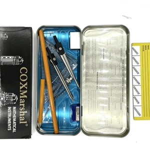 Wholesale Metal Oxford Mathematics Geometry Tin Box Stationery <b>Set</b> 13 Piece <b>Set</b> for Grade Students - Product Image 5