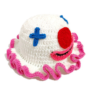 SOLPOP Cappello a Secchiello Divertente per Donna e Uomo, Lavorato a Mano, a Tema Mostro, Clown, Pagliaccetto, per Spettacoli, Feste, Carnevale, Pasqua, Halloween - Product Image 3