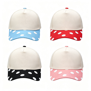 Cappellino da Baseball Bicolore con Corona Tinta Unita e Visiera Stampata Floreale, Regolabile, in Cotone e Rete, Stile Casual Unisex - Product Image 2