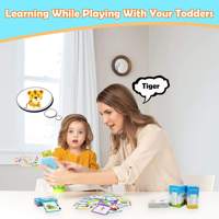 Enfants préscolaire anglais apprentissage orthophonie Machine jouet interactif 224 mots de vue éducatif Montessori parlant carte Flash