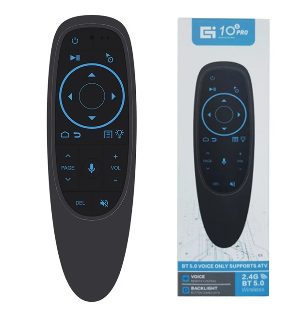 New G10S Pro BT5.0 air Fly Mouse Wireless Smart Voice Remote Control Gyroscope Backlit IR Learning Air Mouse for Android Tv Box
