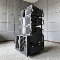 Pour II Dual Enceintes Line Array carrées 2 voies à 8 pouces en néodyme AC (MDF/Contreplaqué) – Boîtiers vides pour systèmes audio extérieurs