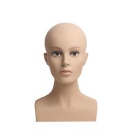 Tête de mannequin en caoutchouc pour la formation pratique, maquillage du visage, cils, cosmétologie