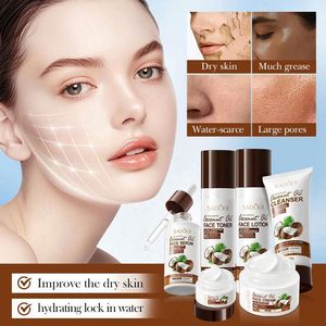 Sadoer - Set de Cuidado <span class=keywords><strong>Facial</strong></span> Vegano con Aceite de Coco al por Mayor, Hidratante, Nutritivo, Control de Grasa, Blanqueador e Iluminador para Mujeres - Product Image 4