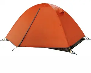 Tenda da campeggio ultraleggera per 2 persone all'aperto in fibra di poliestere leggera personalizzata all'aperto