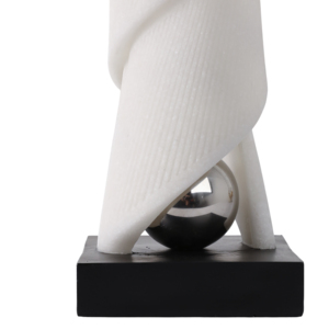 Scultura a Spirale per Arredamento Casa, Statuetta Astratta in Poliresina con Base per Mensole o Tavolini da Caffè - Product Image 5