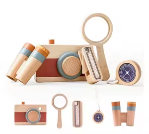 Observación de insectos al aire libre caja de regalo niños simulación telescopio Cámara exploración jugando casa brújula lupa conjunto - Product Image 5