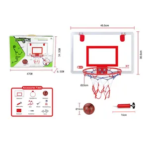 Anello da basket a cerchio mobile regolabile per interni di alta qualità per piccoli uffici con supporto appeso a tavola da basket giocattolo