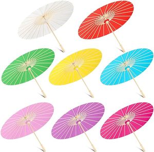 Parasols en papier blancs, parapluie en papier de 23,6 pouces, parapluie décoratif DIY de style chinois et <span class=keywords><strong>japonais</strong></span> pour accessoires de mariage - Product Image 2