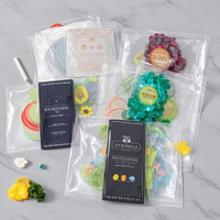 En stock impression transparent mat givré thermoscellé petit sachet parfumé thé sec fruits sac d'emballage jetable à 3 côtés