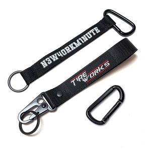 High Quality Lanyard Keychain Short Lanyard Custom Logo Keychains With Carabiner Hook