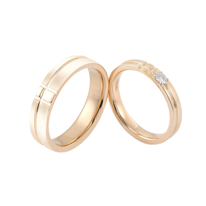 Classic 3mm Natural Diamond Couple Wedding <b>Rings</b> <b>Men</b> Women Engagement Party Gift Fashion 18K Yellow Gold Prong Setting Certified - Product Image 1