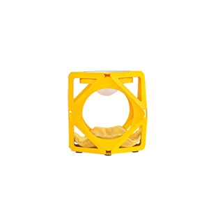 Ensemble de 3 lampes solaires d'extérieur géométriques jaunes en forme de cube avec panneau noir et insert en tissu - Product Image 2