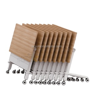 Bureau de formation scolaire moderne <span class=keywords><strong>Table</strong></span> de bureau pliable avec roue mobile <span class=keywords><strong>Table</strong></span> de bureau pliante - Product Image 4