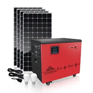 Hybride 2kw générateur solaire tout-en-un station domestique intégrée 48V 100ah batterie LiFePO4 système de stockage d'énergie pour réfrigérateur ordinateur