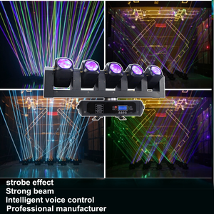 Luz láser LED de espada de cinco dedos para entretenimiento escénico DMX512 controlada para salas de baile y bares de DJ - Product Image 4