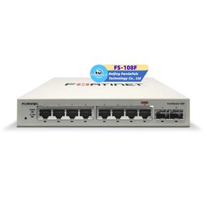 Nouveau Fortinet FortiSwitch <span class=keywords><strong>108F</strong></span> d'origine <span class=keywords><strong>FS</strong></span>-<span class=keywords><strong>108F</strong></span> POE commutateur géré en réseau POE Gigabit 8 ports - Product Image 1