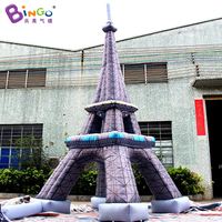 Grande sculpture gonflable personnalisée, modèle de bâtiment de Paris gonflable géant, tour Eiffel gonflable publicitaire pour événements
