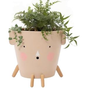 Pot de plante succulente de conception de tête femelle avec <span class=keywords><strong>trou</strong></span> de drainage - Product Image 2