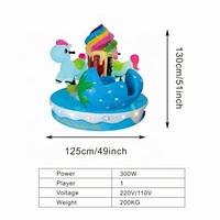 Wahana Komersial Merry Carousel Rides Anak 3 Pemain, Wahana Populer, Kuda Carousel Lucu untuk Dijual