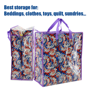 Bán Buôn Bền PP Dệt Ghana Phải Đi Túi Với Dây Kéo - Product Image 5