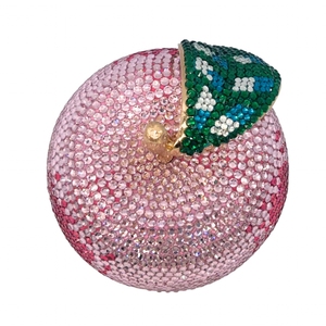Pochette de soirée mignonne pour femme, motif pomme, avec strass brillants, sac à main pour soirée et fête, avec chaîne amovible - Product Image 5